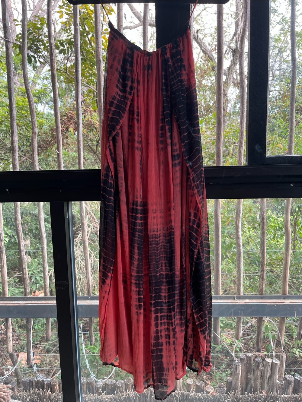 Fara Boutique free flow chiffon tie die skirt